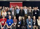 Some of the gathered HamSCI community at the March 2025 workshop, which was hosted at New Jersey Institute of Technology. [Bob Inderbitzen, NQ1R, photo.]